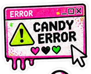 Candy Error sticker