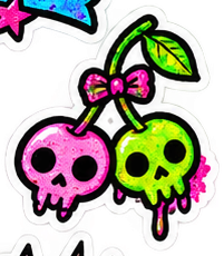 Candy skull cherries