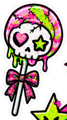 Candy skull lollipop